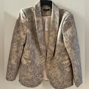 Shimmer Snake Print Blazer
